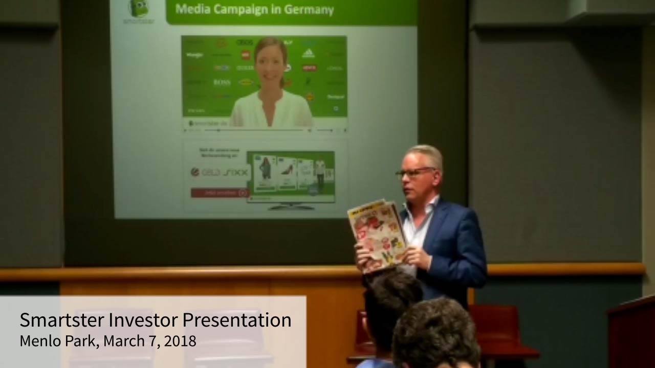 Smartster Investor Presentation Menlo Park, March 7, 2018
